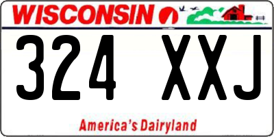 WI license plate 324XXJ
