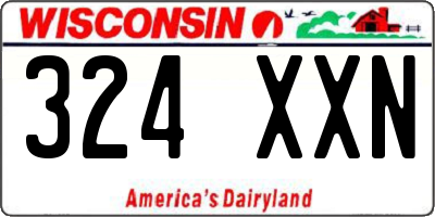 WI license plate 324XXN