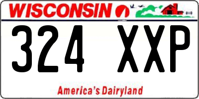 WI license plate 324XXP