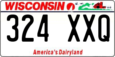 WI license plate 324XXQ