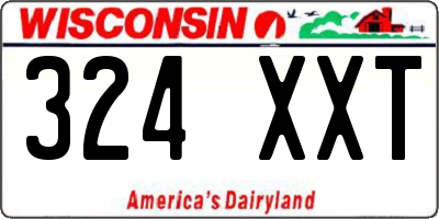 WI license plate 324XXT