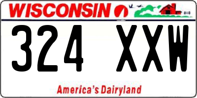 WI license plate 324XXW