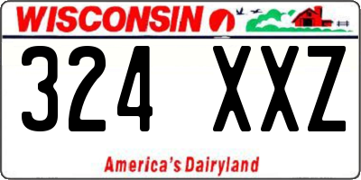 WI license plate 324XXZ