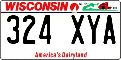 WI license plate 324XYA