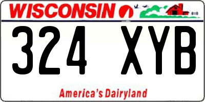 WI license plate 324XYB