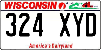 WI license plate 324XYD