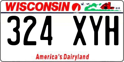 WI license plate 324XYH