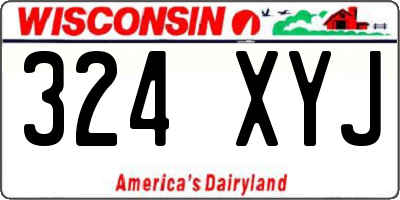 WI license plate 324XYJ