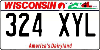 WI license plate 324XYL