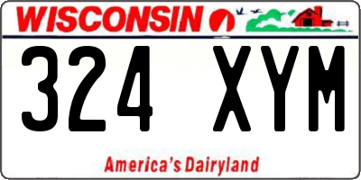 WI license plate 324XYM