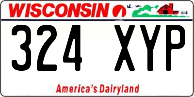 WI license plate 324XYP