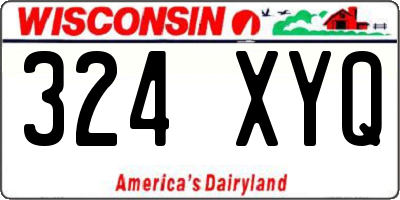 WI license plate 324XYQ