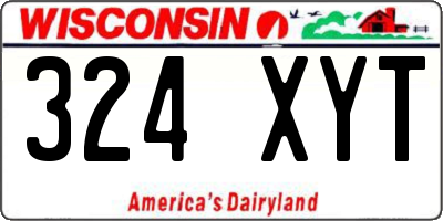 WI license plate 324XYT