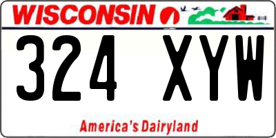 WI license plate 324XYW