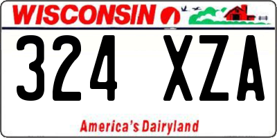 WI license plate 324XZA