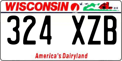 WI license plate 324XZB