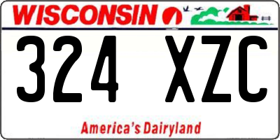 WI license plate 324XZC