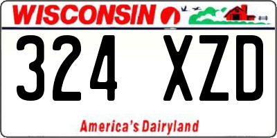 WI license plate 324XZD