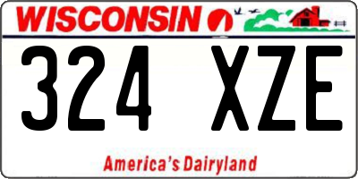 WI license plate 324XZE