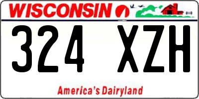 WI license plate 324XZH
