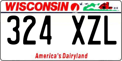 WI license plate 324XZL