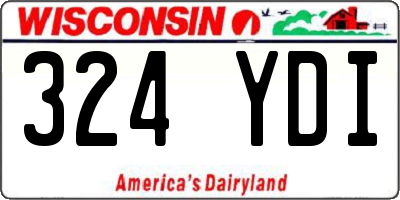 WI license plate 324YDI