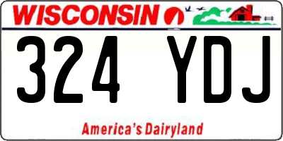 WI license plate 324YDJ