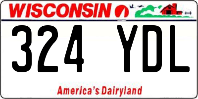 WI license plate 324YDL