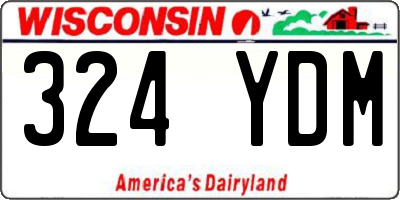 WI license plate 324YDM