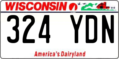 WI license plate 324YDN