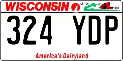WI license plate 324YDP