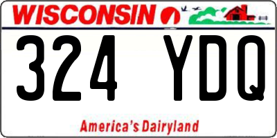 WI license plate 324YDQ