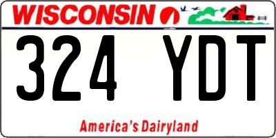 WI license plate 324YDT
