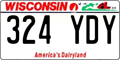 WI license plate 324YDY