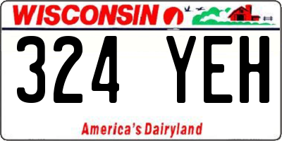 WI license plate 324YEH