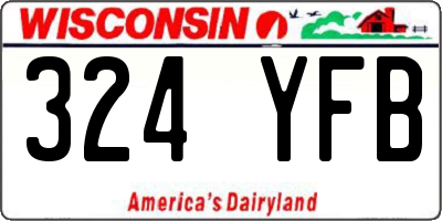 WI license plate 324YFB