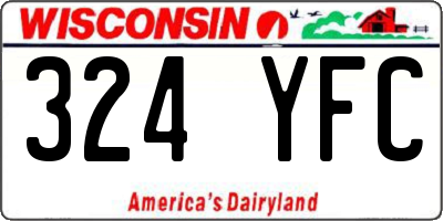 WI license plate 324YFC