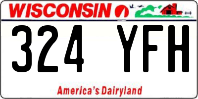 WI license plate 324YFH