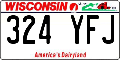WI license plate 324YFJ