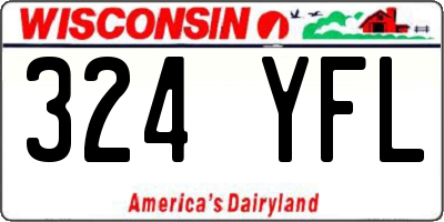 WI license plate 324YFL