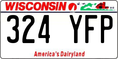 WI license plate 324YFP