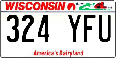 WI license plate 324YFU
