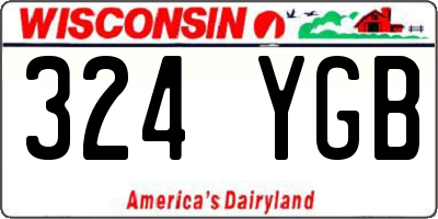 WI license plate 324YGB