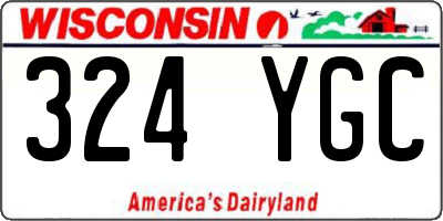 WI license plate 324YGC