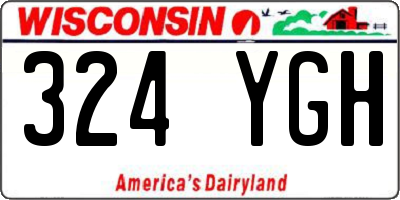 WI license plate 324YGH