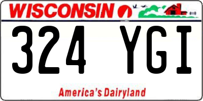 WI license plate 324YGI