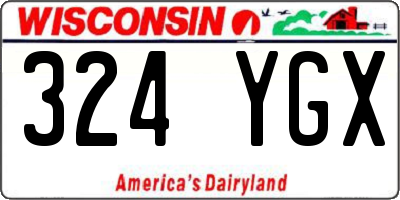 WI license plate 324YGX