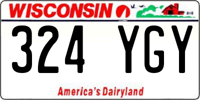 WI license plate 324YGY