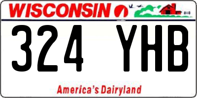 WI license plate 324YHB