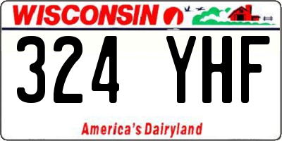 WI license plate 324YHF